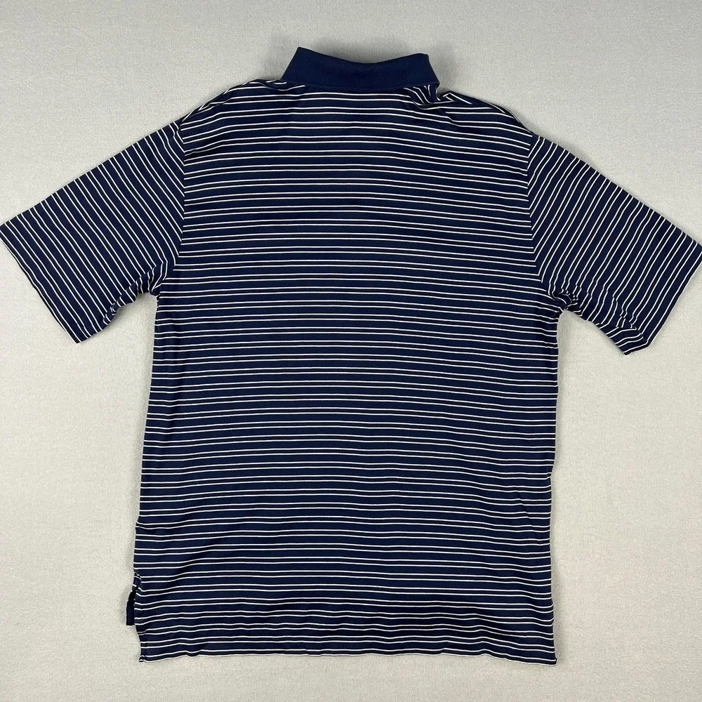 Ralph Lauren Polo Shirt Mens Large Striped Pima Cotton Preppy Casual Old‎ Money
